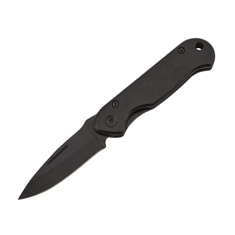 ALL BLACK LOCKING POCKET KNIFE 3.5" L CLOSED