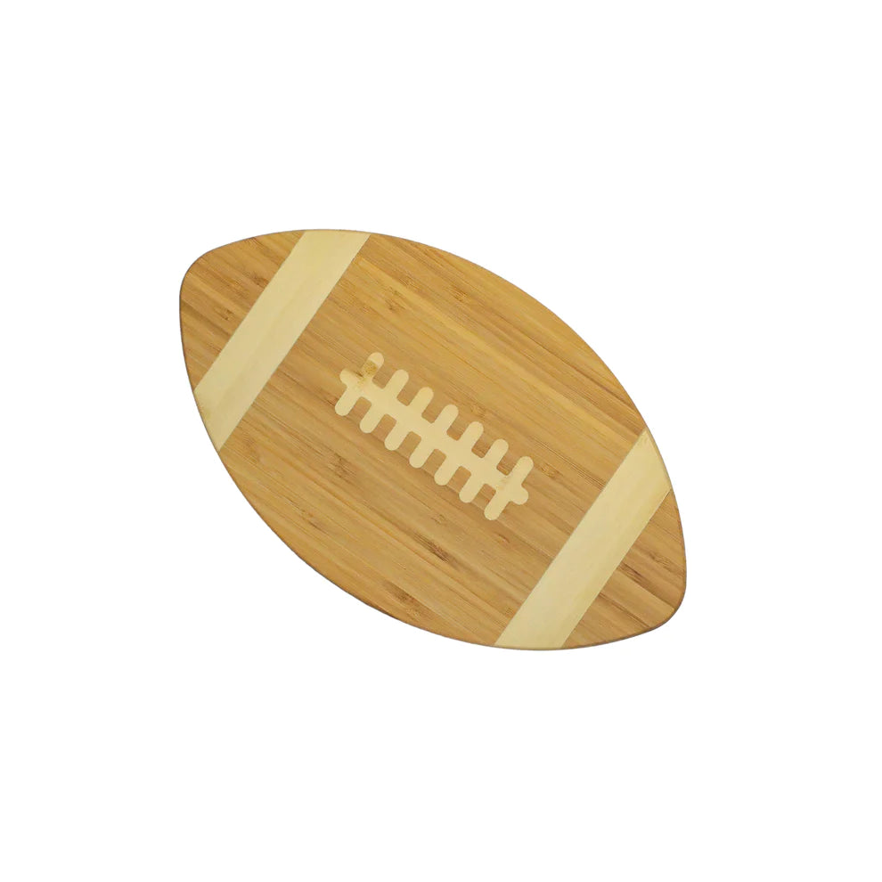 BAMBOO FOOTBALL CUTTING BOARD, 15" X 8.5"