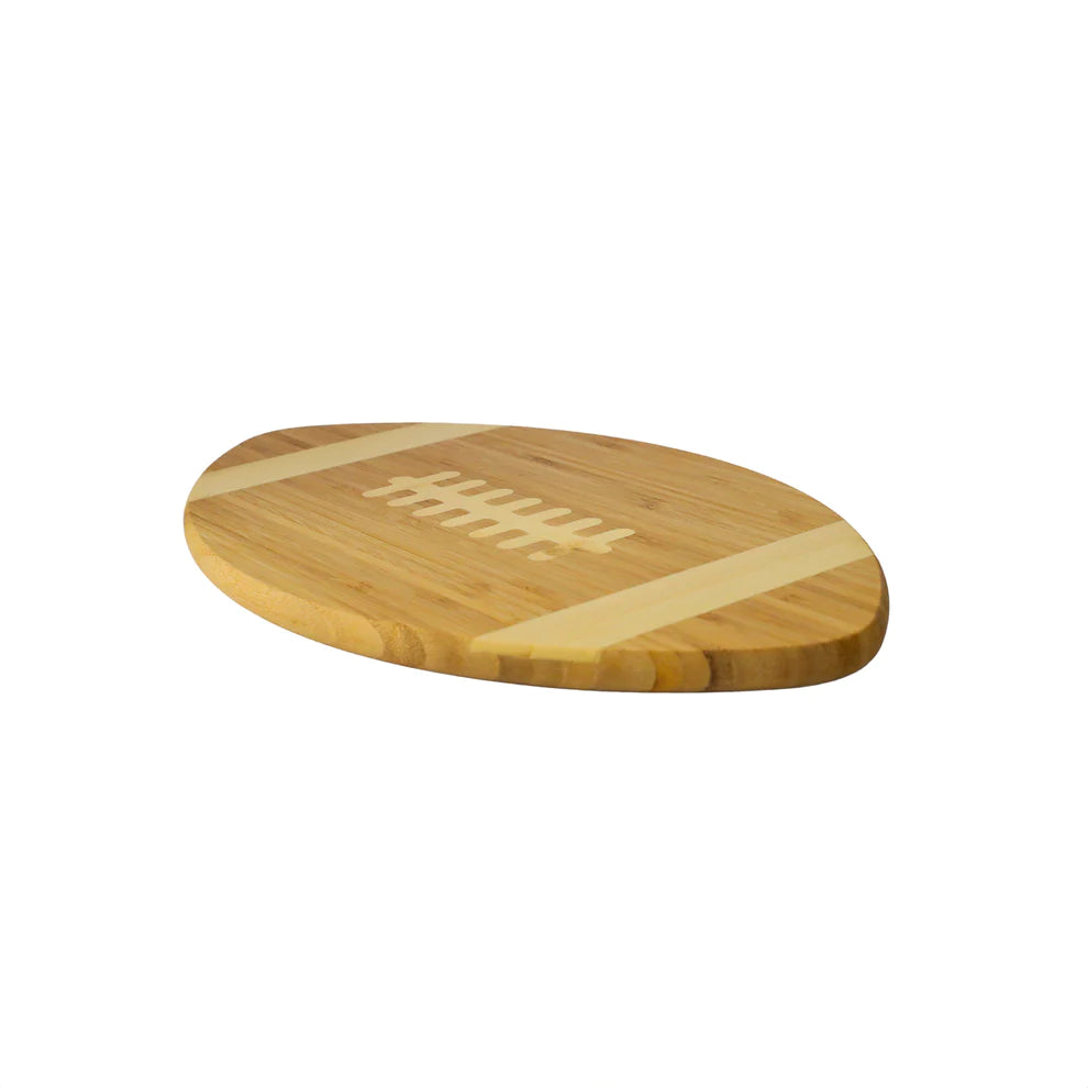 BAMBOO FOOTBALL CUTTING BOARD, 15" X 8.5"