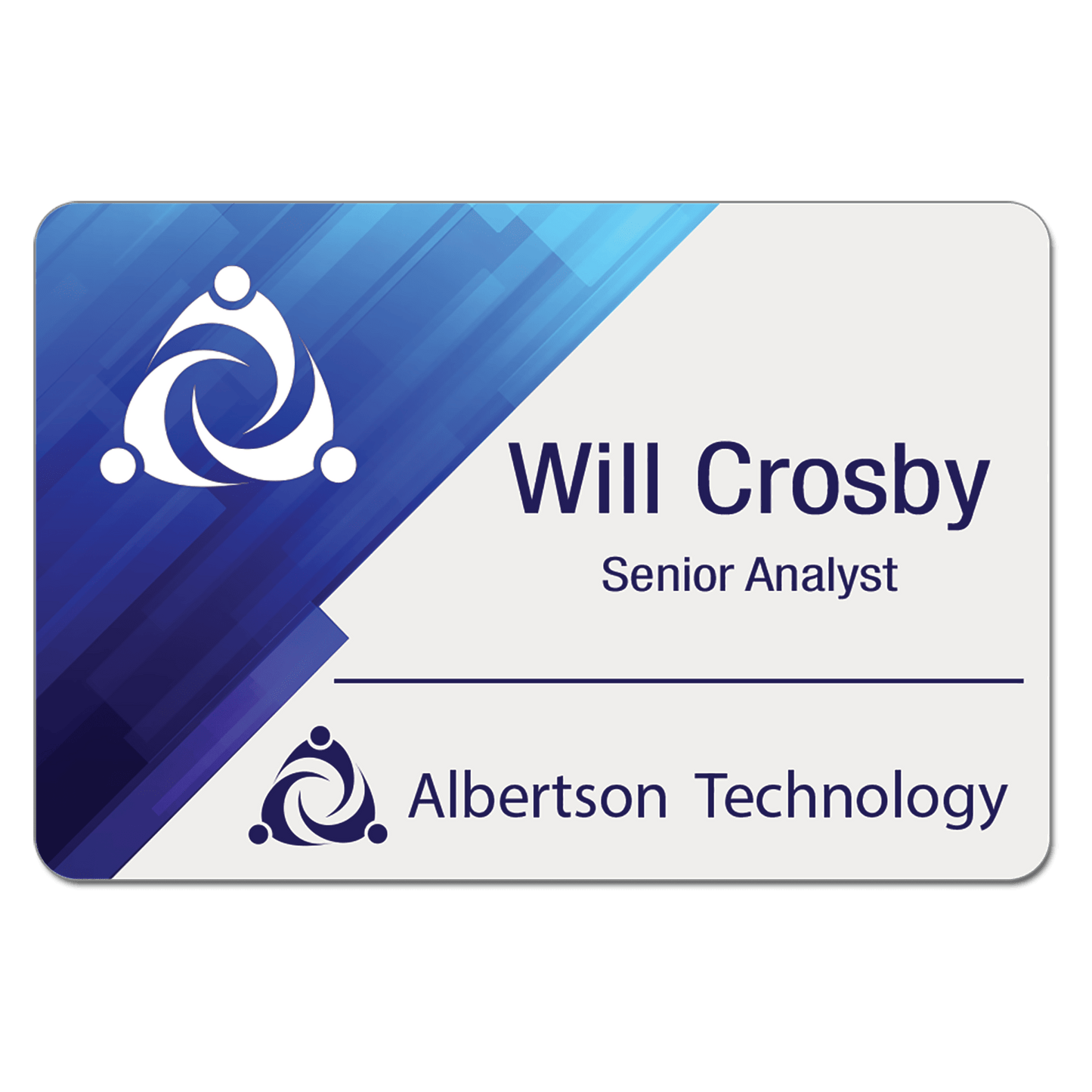 Gloss Rectangle Plastic Name Badge