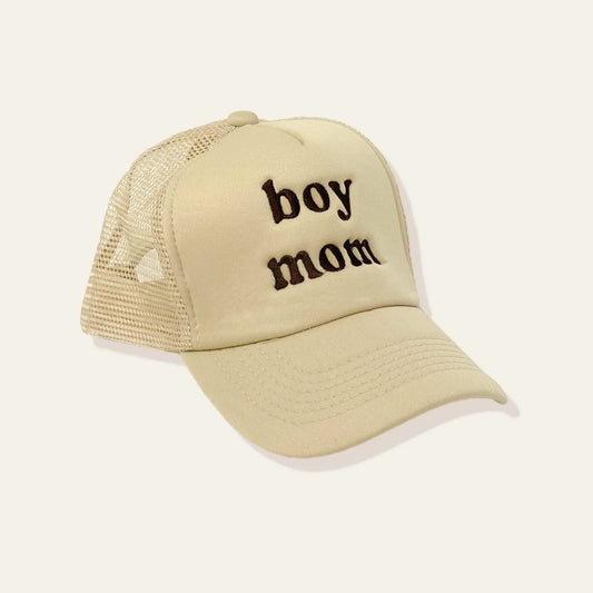 Embroidered Trucker Hat - Boy Mom