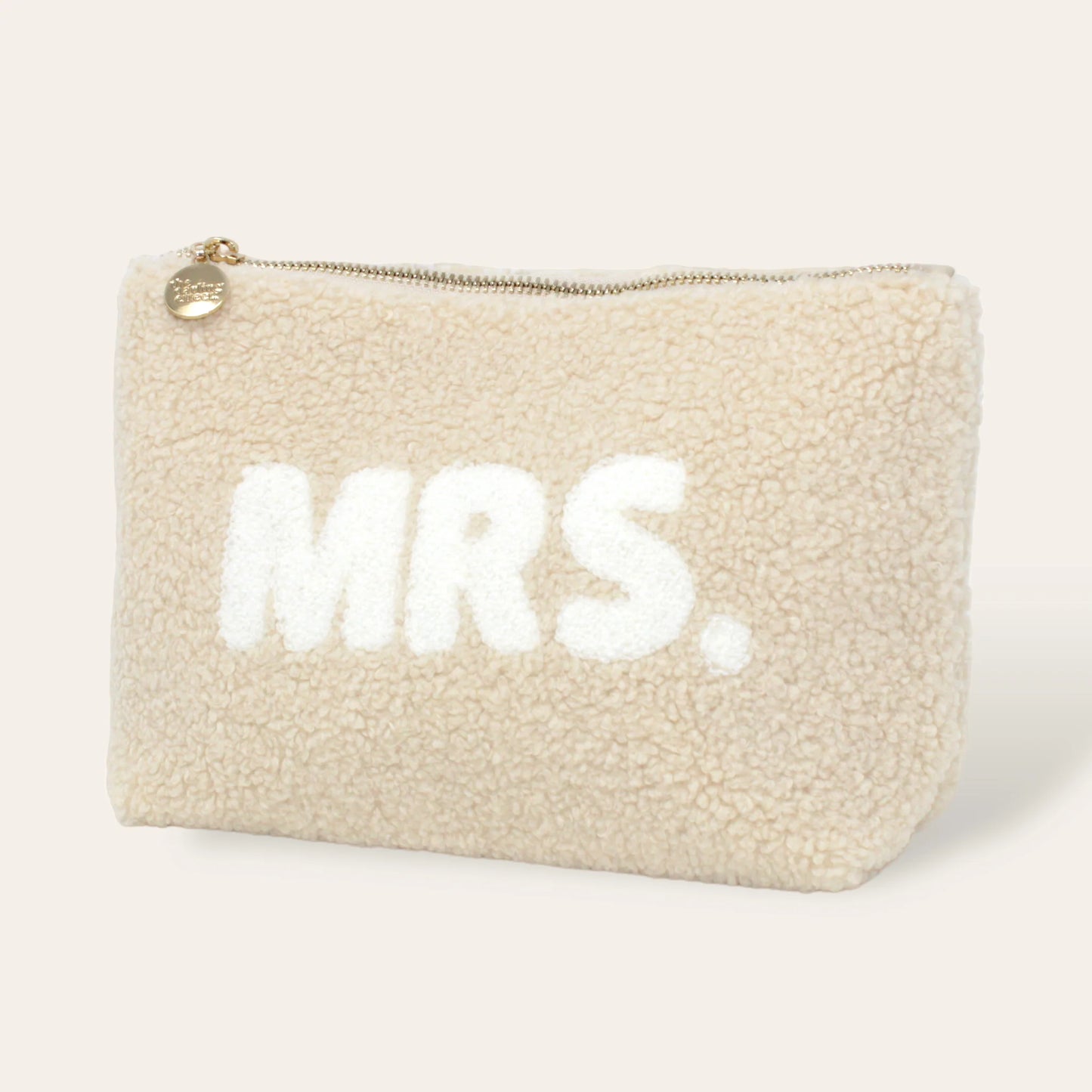 Sherpa Zippered Teddy Pouch - Mrs.