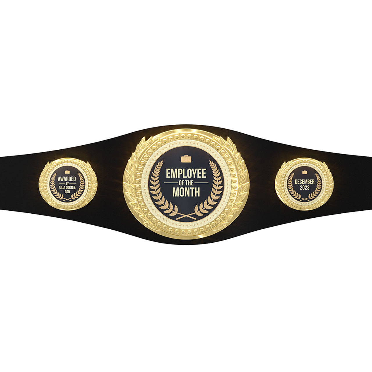 Express Lightweight Championship Belt w. Center & Side Plates