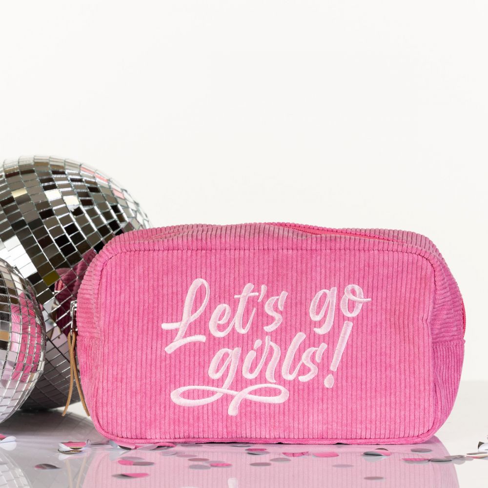 Lets Go Girls Corduroy Cosmetic Bag